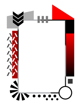 Modern frame PNG with transparent background.
