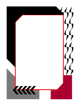 Modern frame PNG with transparent background.