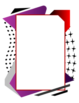 Modern frame PNG with transparent background.