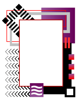 Modern frame PNG with transparent background.