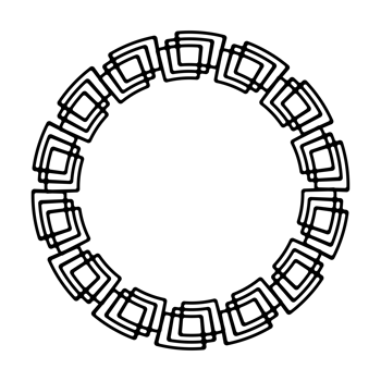 Circle black vintage frame. PNG with transparent background.
