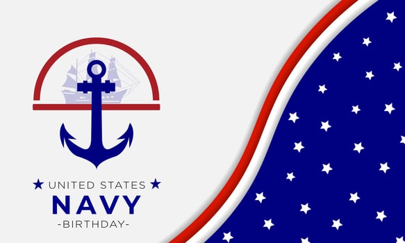 united states navy background birthday october is suitable for use with this theme vector