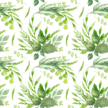 Greenery watercolor seamless pattern. Botanical background with eucalyptus, branches and leaves. Spring green illustration. Floral Design. Perfect for invitations, wrapping paper, textile, fabric png