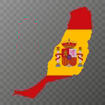 Fuerteventura island map, Spain region. Vector illustration.