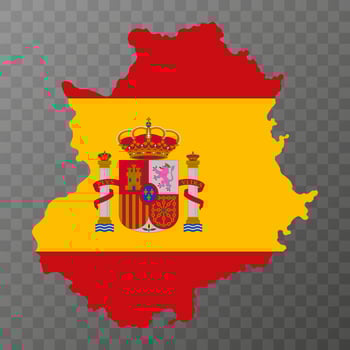 Extremadura map, Spain region. Vector illustration.