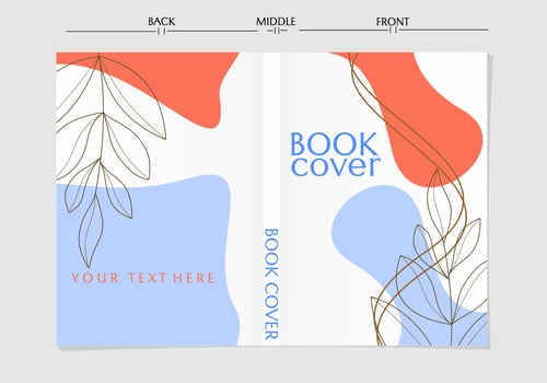 book Covers with minimal design. aesthetic boho background and hand drawn leaves. for annual report, Placards, Posters, booklet. vector illustration