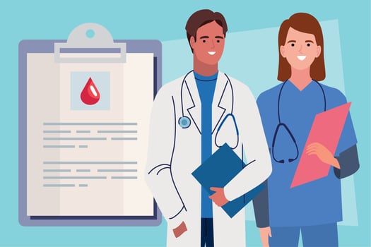 doctors couple and order vector