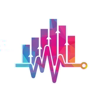 Finance pulse logo. Heart beat finance logo design icon. stats pulse logo design template. vector