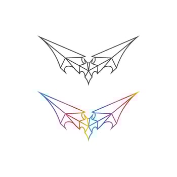 bat vector icon logo template