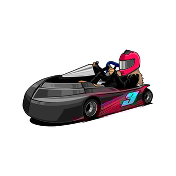 gokart car vector