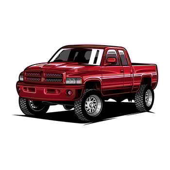 pickup car vector