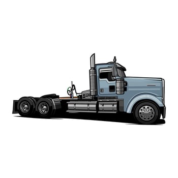 semi truck vector - truck trailer vector