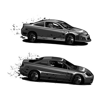 dirt racing car vector