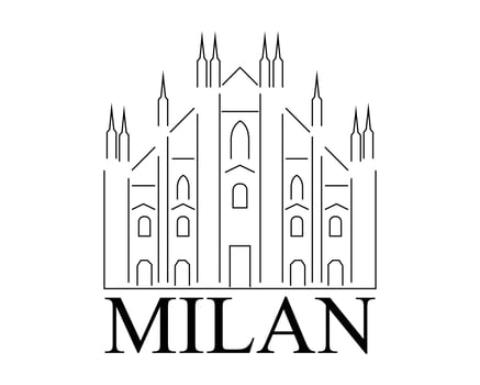 Milan cathedral logo vector