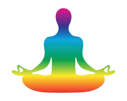 Meditation silhouette logo vector