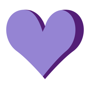 Heart icon. PNG with transparent background.