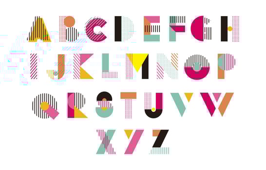 Colorful Alphabet Icon Set vector