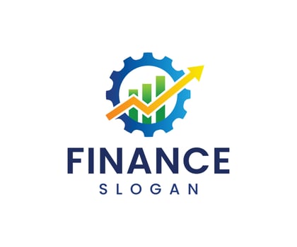 Gear financial logo. finance service logo vector