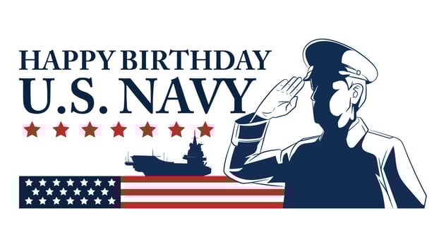 navy day brithday vector