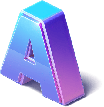 Letter A 3D Isometric png