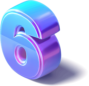Number 6 Six 3D Isometric png