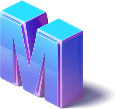 Letter M 3D Isometric png