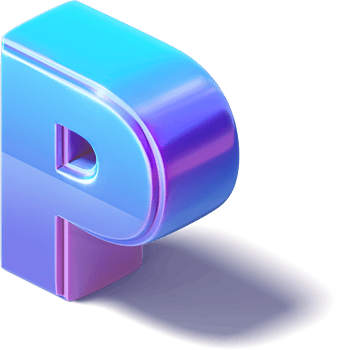 Letter P 3D Isometric png