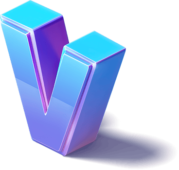 Letter V 3D Isometric png