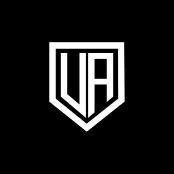 UA letter logo design with black background in illustrator. Vector logo, calligraphy designs for logo, Poster, Invitation, etc.