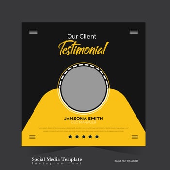 testimonial banner design vector