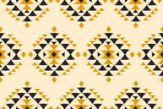 Fabric ethnic ikat pattern art. Geometric ethnic ikat seamless pattern in tribal. Indian style. vector