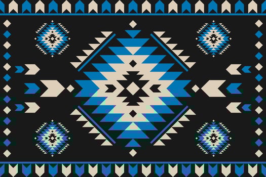 Carpet tribal pattern art. Geometric ethnic seamless pattern traditional. Aztec ethnic ornament print. Mexican style. vector