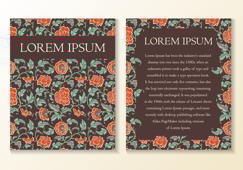 Floral greeting or invitation card. Vector illustration