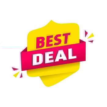 Best deal banner, label, icon flat design. Vector illustration on white background.