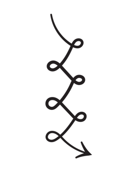 Line art arrow with black thin line. PNG with transparent background.