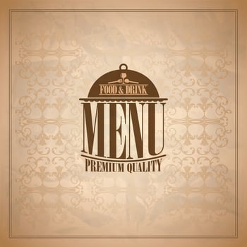 Food and drink retro paper menu design vector