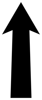 Up arrow simple symbol. PNG with transparent background.