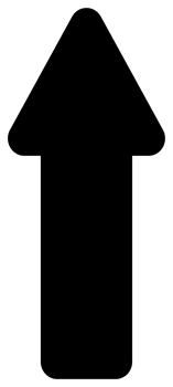 Up arrow simple symbol. PNG with transparent background.
