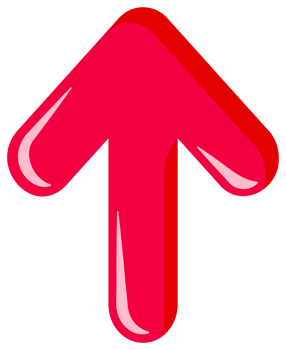 Up arrow simple symbol. PNG with transparent background.