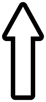 Up arrow simple symbol. PNG with transparent background.