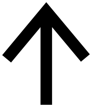 Up arrow simple symbol. PNG with transparent background.