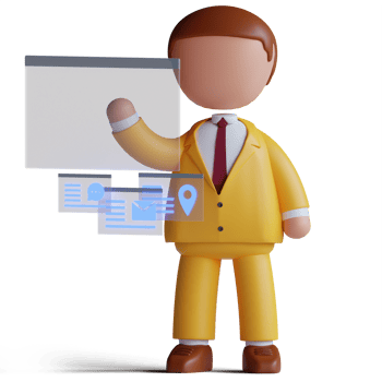 3d character of business man metaverse png