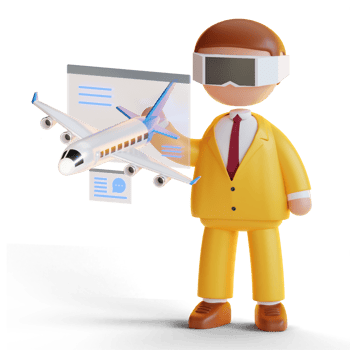 3d character of business man metaverse png