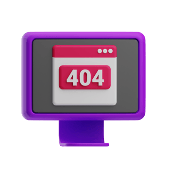 404 error illustration 3d png