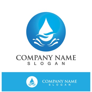 Water drop logo icon illustration vector