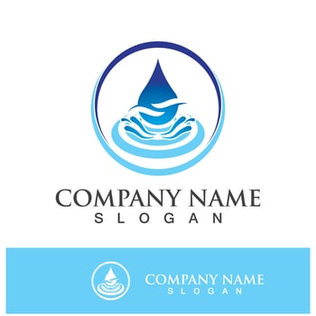 Water drop logo icon illustration vector