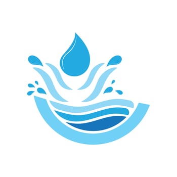 Water drop logo icon illustration vector