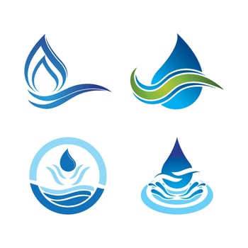Water drop logo icon illustration vector