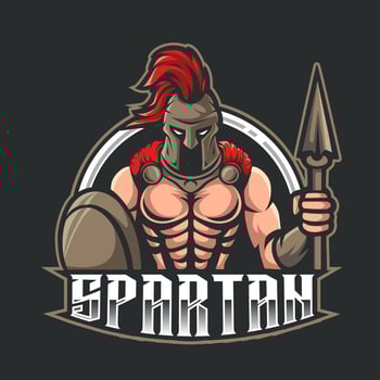 spartan  mascot logo gaming illustration vector