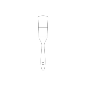 Paint brush icon line art isolated on white background. Vector illustration.
